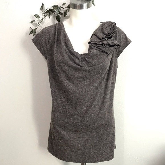 Anthropologie Gray Blouse with Shoulder Detail (Sale🔥) - Picture 2 of 7